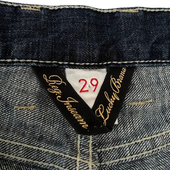 Lucky Brand Bootcut Western Boho Jeans Womens Size 29 Mid Rise Medium Blue Wash - Picture 10 of 14